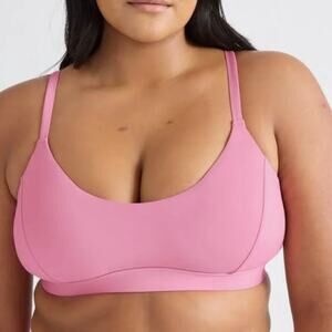 NWT Knix Sunny Scoop Bikini Top Pink Women's XL Swimwear Beach Vacation